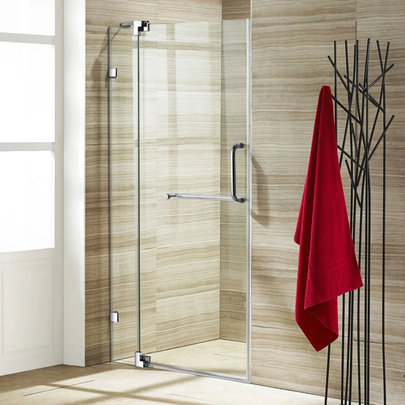 VIGO Pirouette Frameless Shower Door, 42", Chrome 6 VIGO Pirouette Frameless Shower Door, 42", Chrome - Image 6