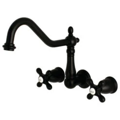 Kingston Brass Wall Mount Tub Faucet, Matte Black