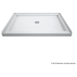 DreamLine SlimLine 36x42x2 3/4 Center Drain Single Threshold Shower Base White