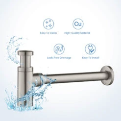 Kibi Bathroom Sink Decorative Round Bottle Trap, Brush Nickel 11 Kibi Bathroom Sink Decorative Round Bottle Trap, Brush Nickel -Warm Bathroom 7b9131d50081c6d4 6238 w800 h800 b0 p0