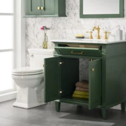 30" Blue Finish Sink Vanity Cabinet, Vogue Green -Warm Bathroom 7b91c4bb0ee3b443 7414 w800 h800 b0 p0