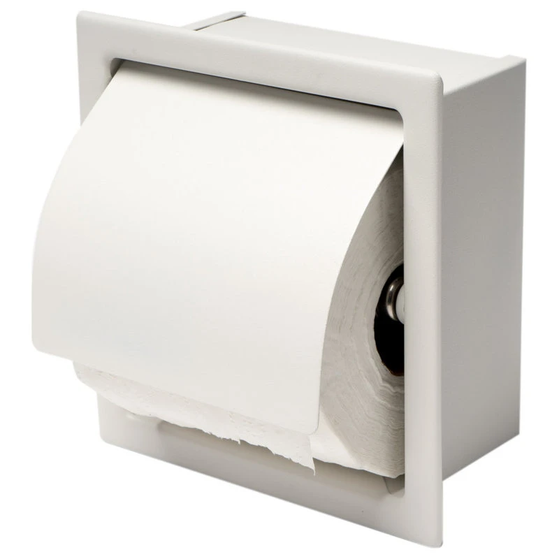 Alfi Brand White Matte Stainless Steel Recessed Toilet Paper Holder With Cover 1 Alfi Brand White Matte Stainless Steel Recessed Toilet Paper Holder With Cover