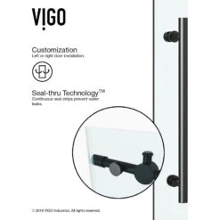 VIGO 56"x74" Elan Frameless Sliding Shower Door, Matte Black -Warm Bathroom 7cb108440f5a39db 5886 w800 h800 b1 p0