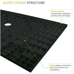 Transolid 51-in L X 40-in W Zero Threshold Center Drain Shower Base, Black -Warm Bathroom 7cb13b980f72062c 0908 w800 h800 b1 p0