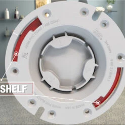 Oatey Fast Set 4 In. Hub Toilet Flange With Test Cap And Stainless Steel Ring, P -Warm Bathroom 7ce1b75a003e6813 9599 w800 h800 b0 p0