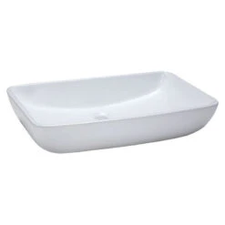 Elk Home 23.5 Inch Rectangular Vessel Sink, White Finish