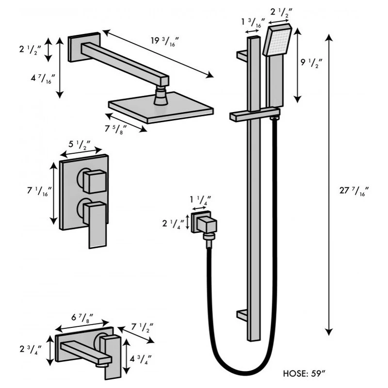 ZLINE Bliss Shower System, Brushed Nickel 6 ZLINE Bliss Shower System, Brushed Nickel - Image 6