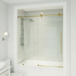 VIGO Elan Frameless Sliding Bathtub Door In Matte Gold -Warm Bathroom 7e41ee310f735630 4231 w800 h800 b0 p0