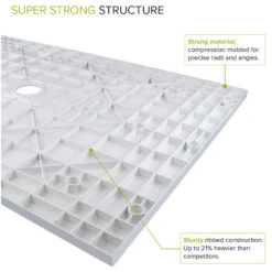 Transolid 79-in L X 40-in W Zero Threshold Center Drain Shower Base, White -Warm Bathroom 7ed105ed0f72061c 0832 w800 h800 b1 p0