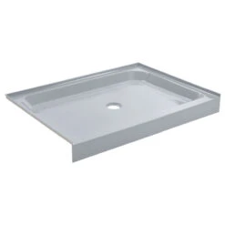 Voltaire 48"x32" Single-Threshold, Center Drain, Shower Base, Gray -Warm Bathroom 80a1fc10021545e0 6005 w800 h800 b1 p0