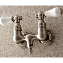Aqua Vintage 3-3/8" Wall Mount Tub Faucet, Brushed Nickel -Warm Bathroom 80f1a7370bd8cb0e 1957 w800 h800 b0 p0