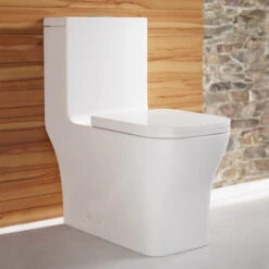 Concorde One Piece Square Toilet Dual Flush 0.8/1.28 Gpf, Glossy White -Warm Bathroom 80f1dc0e025eb2b4 4573 w800 h800 b0 p0