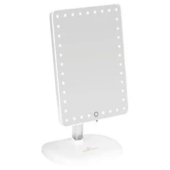 Touch Pro LED Makeup Mirror With Bluetooth Speaker And USB, White