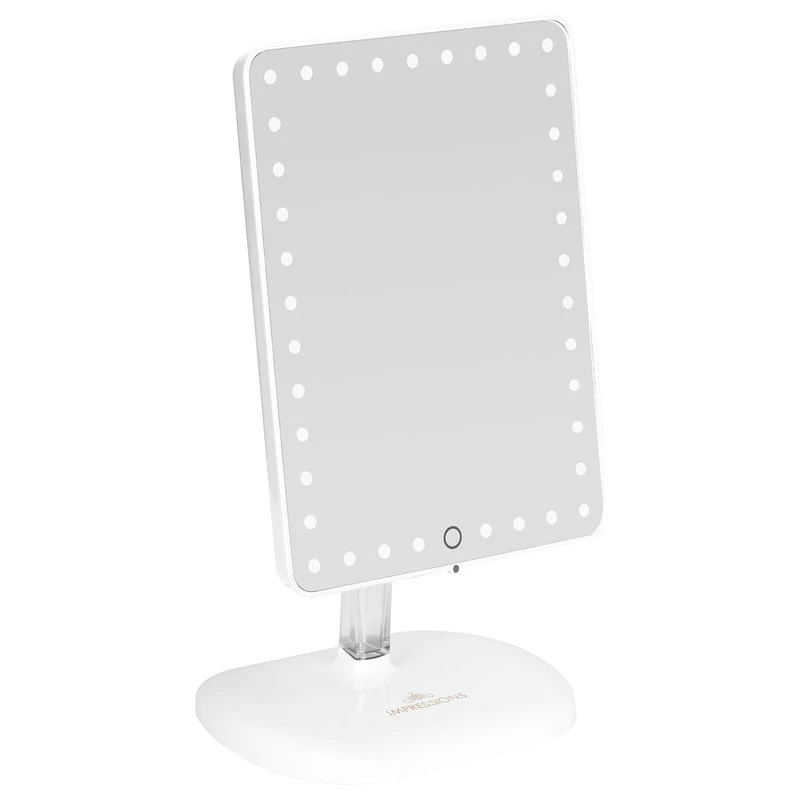 Touch Pro LED Makeup Mirror With Bluetooth Speaker And USB, White 1 Touch Pro LED Makeup Mirror With Bluetooth Speaker And USB, White