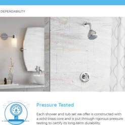 3-Piece Rain Head Shower Set, Chrome -Warm Bathroom 8181ab3f0c40faf3 1246 w800 h800 b0 p0