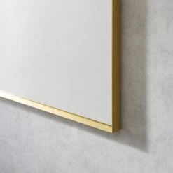 Sassi Rectangle Bathroom/Vanity Aluminum Framed Wall Mirror, Brushed Gold, 48" -Warm Bathroom 82617ec8028610d8 4762 w800 h800 b0 p0