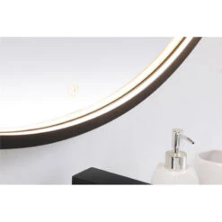 Elegant Decor Pier 30x36" Modern Aluminum LED Mirror In Black -Warm Bathroom 82c1c93b02fd5b5f 1848 w800 h800 b0 p0