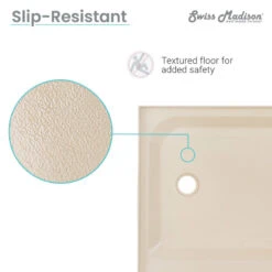 Voltaire 48"x32" Single-Threshold, Center Drain, Shower Base, Biscuit -Warm Bathroom 82f17e73021545f3 5961 w800 h800 b0 p0