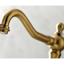 Kingston Brass Widespread Bathroom Faucet With Brass Pop-Up, Brushed Brass -Warm Bathroom 83b101670bd8d050 4465 w800 h800 b0 p0