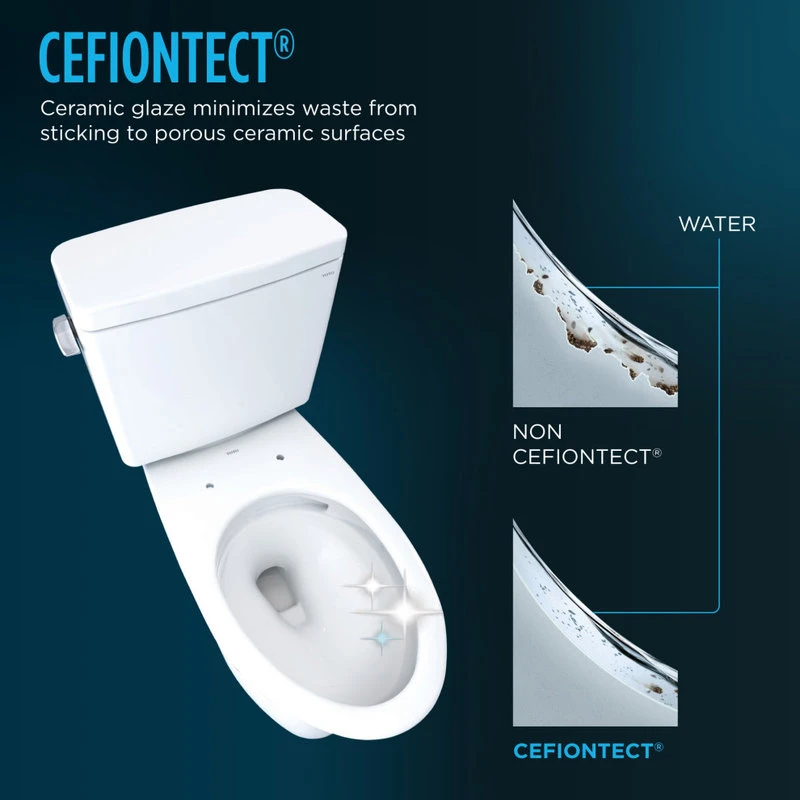 TOTO CST776CSFG#01 Drake 2-Piece Elongated 1.6GPF Toilet, Cotton White 3 TOTO CST776CSFG#01 Drake 2-Piece Elongated 1.6GPF Toilet, Cotton White - Image 3