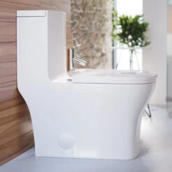 Concorde One Piece Square Toilet Dual Flush 0.8/1.28 Gpf, Glossy White -Warm Bathroom 8491bbf5025eb2b6 4573 w800 h800 b0 p0