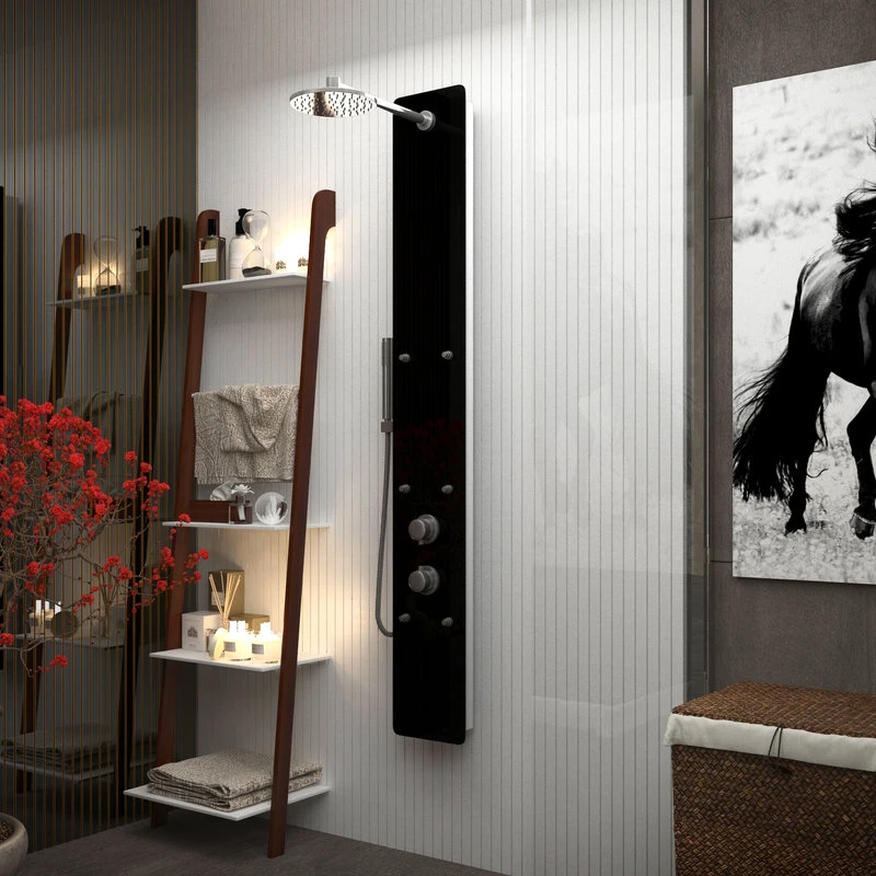 ANZZI Melody 59 In. 6-Jetted Heavy Rain Shower Panel And Spray Wand 2 ANZZI Melody 59 In. 6-Jetted Heavy Rain Shower Panel And Spray Wand - Image 2