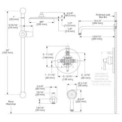 Belanger Rain Pressure Balanced Round Shower System, Polished Chrome -Warm Bathroom 8521830e0edfaa69 4554 w800 h800 b1 p0