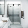 VIGO 56"x74" Elan Frameless Sliding Shower Door, Matte Black