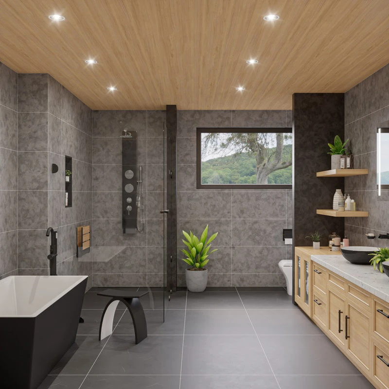 Black Glass Shower Panel With 2 Body Sprays And Rain Shower Head 8 Black Glass Shower Panel With 2 Body Sprays And Rain Shower Head - Image 8