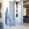 DreamLine Linea Single Panel Shower Screen 34"Wx72" Open Entry Design In Chrome