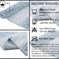 Home Weavers Gradiation Collection Cotton Soft Lid Cover, 18"x18", Blue -Warm Bathroom 8641edd103862219 5418 w800 h800 b0 p0