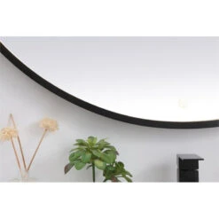 Elegant Decor Pier 30x36" Modern Aluminum LED Mirror In Black -Warm Bathroom 86d19a3f02fd5b5e 1848 w800 h800 b0 p0