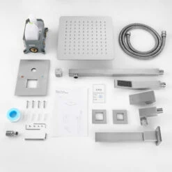 Wellfor Shower Set, 9.8" Rain Shower Head With Handheld Shower, Tub Spout, Brush -Warm Bathroom 86e166c5020c6d7a 0506 w800 h800 b0 p0