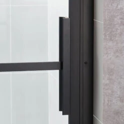 OVE Decors Milano 60 In. Black Framed Hinges Shower Door -Warm Bathroom 8771be140d3b60fd 9655 w800 h800 b0 p0