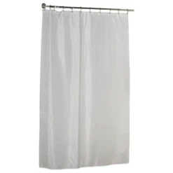 Extra Long (84'') Polyester Shower Curtain Liner In White