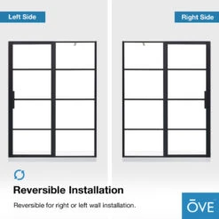 OVE Decors Milano 60 In. Black Framed Hinges Shower Door -Warm Bathroom 8a310af70239f6d2 9655 w800 h800 b0 p0