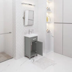 Mia 18" Single Vanity With Single Door, Cashmere Gray -Warm Bathroom 8a6108d0024b2830 0107 w800 h800 b0 p0