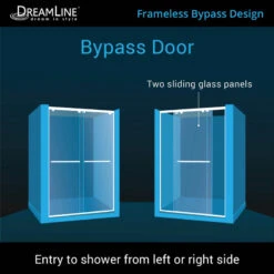DreamLine Encore 56-60x76 Semi-Frameless Bypass Shower Door, Satin Black -Warm Bathroom 8a714a3e01842686 1031 w800 h800 b0 p0