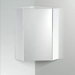 Fresca Coda 18" White Corner Medicine Cabinet With Mirror Door -Warm Bathroom 8a9166df0f08f5e9 3737 w800 h800 b0 p0
