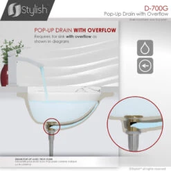 STYLISH Stainless Steel Ceramic Bathroom Sink Pop-Up Drain With Overflow -Warm Bathroom 8c616b0301084740 9912 w800 h800 b0 p0