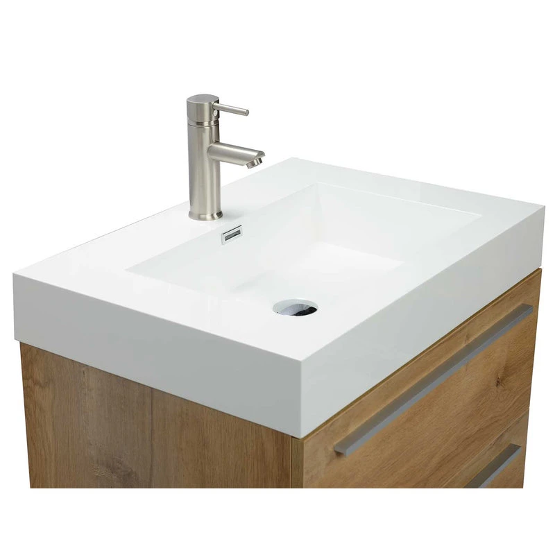 27" Single Bathroom Vanity Set, Natural Oak 3 27" Single Bathroom Vanity Set, Natural Oak - Image 3