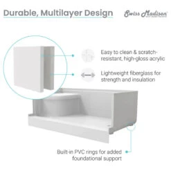 Aquatique 60"x32" Shower Base With Left Hand Drain, White -Warm Bathroom 8d6104460fee04d3 9498 w800 h800 b1 p0