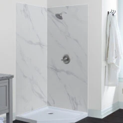 Miseno MSW784242 ReadySet 42" X 42" X 78" Two Panel Corner Shower - Carrara