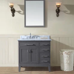 Danny Single Bathroom Vanity Set, Maple Gray, 36" -Warm Bathroom 8e614a7600df6cb2 5686 w800 h800 b0 p0