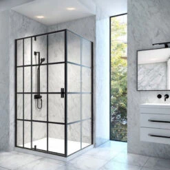 Taylor 48-RP Bath Screen Shower Enclosure Black Matt 48x60 With Acrylic Base -Warm Bathroom 8fc1d9900dfc924b 5864 w800 h800 b0 p0