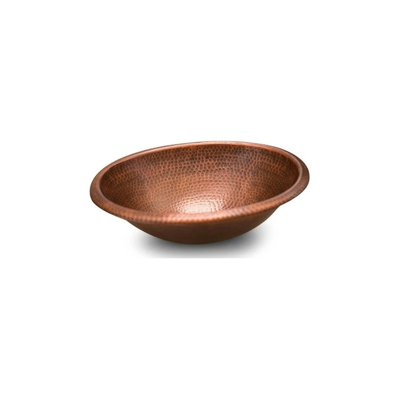 Hammered Copper Oval Bathroom Sink 2 Hammered Copper Oval Bathroom Sink - Image 2