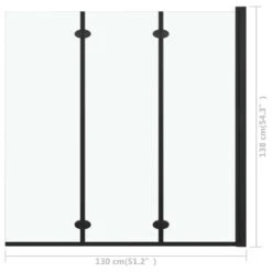 VidaXL Folding Shower Enclosure 3 Panels ESG Black Bath Cubicle Cabin Screen -Warm Bathroom 9071de3d00b9eaec 8946 w800 h800 b1 p0