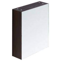 17.7" Medicine Cabinet, Brown Elm Wood Texture Finish