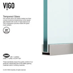 VIGO Frameless Fixed Shower Screen, Stainless Steel With Clear Glass -Warm Bathroom 90e13dd00faab9f1 4368 w800 h800 b0 p0