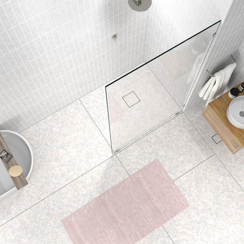 78"x45" Frameless Shower Door Single Fixed Panel, Brushed Nickel 2 78"x45" Frameless Shower Door Single Fixed Panel, Brushed Nickel - Image 2